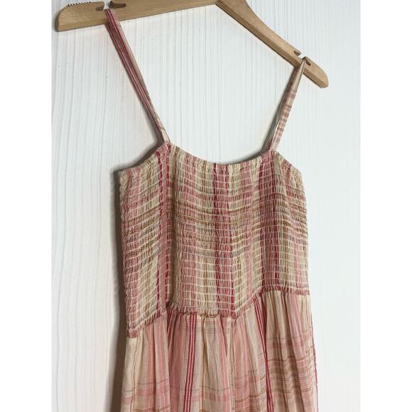 CHRISTY DAWN Avery Pink Plaid Smocked Bust Cotton Jumpsuit US XSMALL - Picture 9 of 13